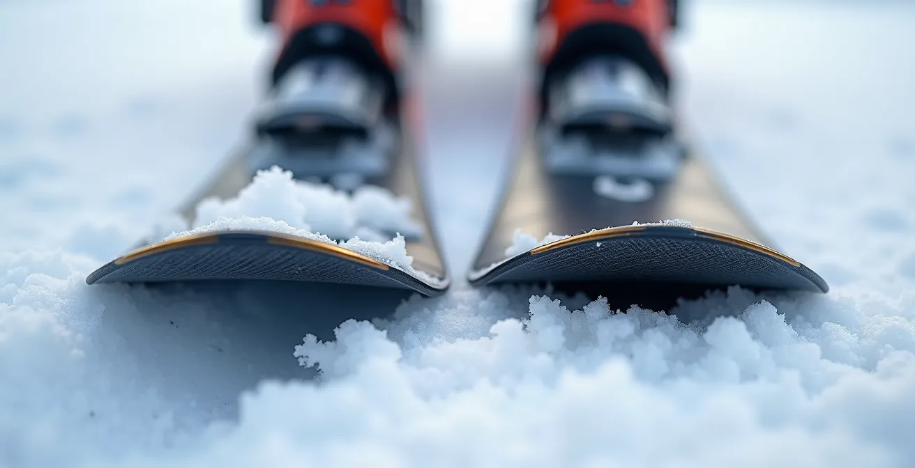 Comparaison technique entre ski évolutif et ski performant sur neige
